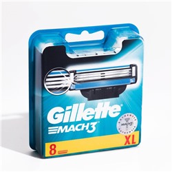 Сменные кассеты Gillette Mach3, 3 лезвия, 8 шт.