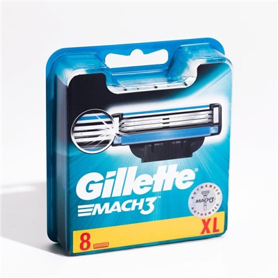 Сменные кассеты Gillette Mach3, 3 лезвия, 8 шт.