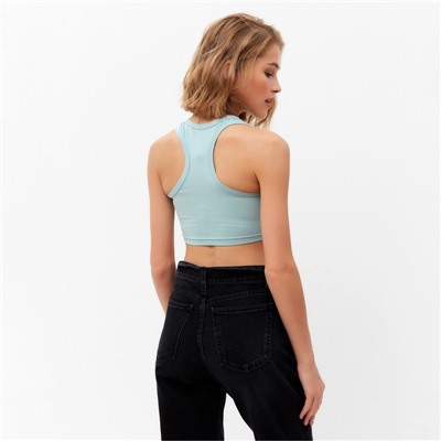 Топ женский MINAKU: Basic line, цвет аквамарин, размер 42