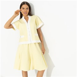 Костюм с юбкой в стиле Шанель, С безупречным вкусом (2 в 1, желтый)