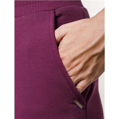 Брюки джоггеры теплые из футера трехнитики c начесом