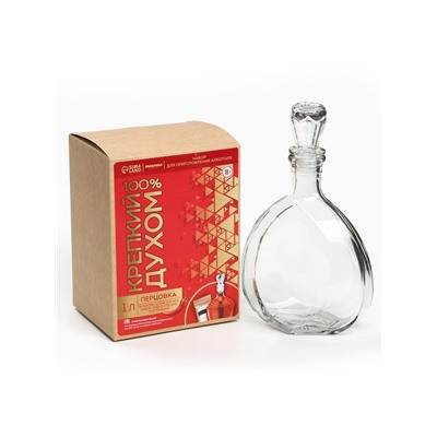 Подарочный набор для приготовления настойки «Перцовка»: набор трав и специй 7 г, штоф 500 мл., инструкция