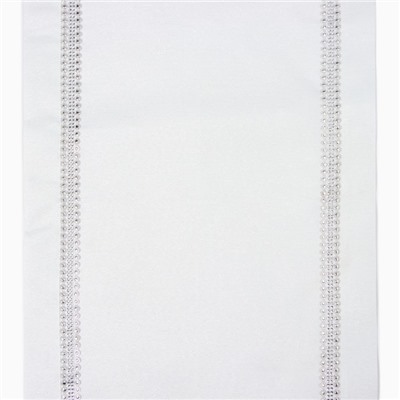 Дорожка на стол Этель со стразами, 50×100 ±5 см, белая, п/э