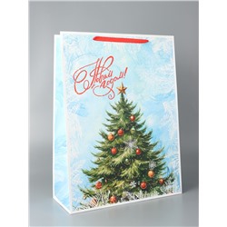 Пакет подарочный новогодний ламинированный «С Новым годом», XXL 61×46×20 см