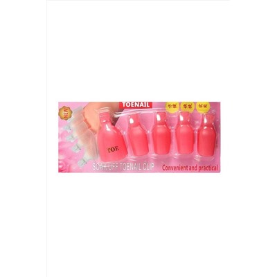Nail Art Зажим-прищепка педикюрная для снятия искусственных покрытий/розовые (5шт/уп.) KRISTALLER, 1106848