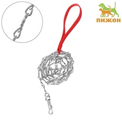 Поводок металлический витой, 180 см × 2 м, с нейлоновой ручкой