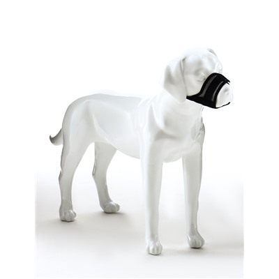 Намордник сетчатый с двойной фиксацией, размер L (длина по носу 6 см, обхват морды 25 см), чёрный