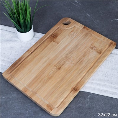 Доска разделочная 22х32х1.8 см / F-122 /уп 30/ бамбук
