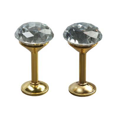 Держатель для штор KD001, однорожковый, цвет золото, набор 2 шт.