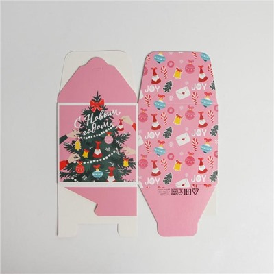 Коробка подарочная новогодняя складная «С Новым годом», 12×12×12 см