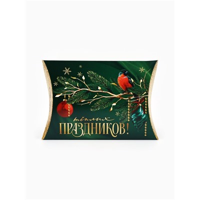 Коробка новогодняя складная фигурная «Снегири», 11×8×2 см