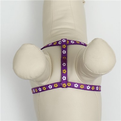 Шлейка «Цветы», 27-42×1 см, фиолетовая