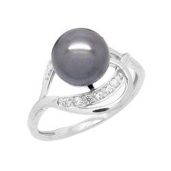 Кольцо из серебра жемчуг, К1333ч