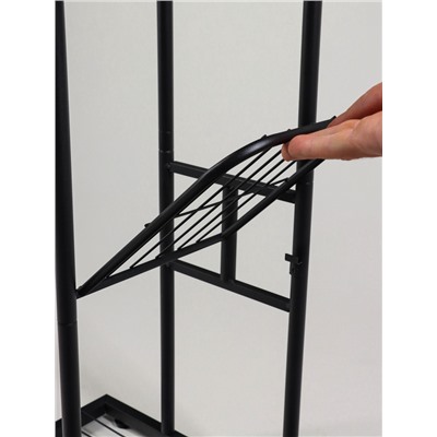 Подставка для цветов Greengo, 3 полки, 43×22×57 см, напольная, металл, чёрная