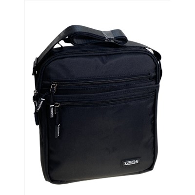 Сумка мужская через плечо текстильная, цвет черный