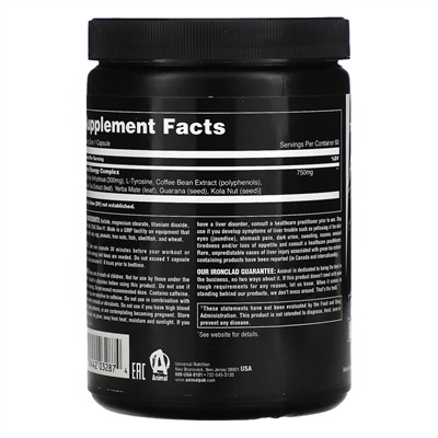 Universal Nutrition, Animal Energy , 60 capsules