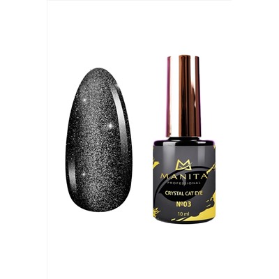 Manita Professional Гель-лак для ногтей с эффектом кошачьего глаза / Crystal Cat Eye №03, 10 мл KRISTALLER, 1110325