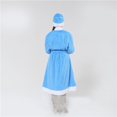 Карнавальный костюм «Снегурочка»: шуба, пояс, шапка, варежки, 44-50, рост 170