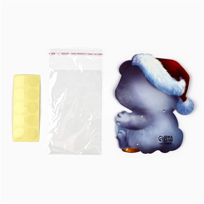 Пакет под сладости новогодний «Мишка», 11×6 см