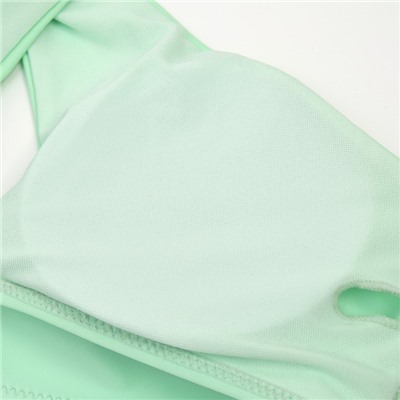 Купальник раздельный с завязками на шее женский MINAKU, ментоловый, размер 44