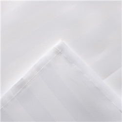 Штора в ванную «Этель. Полоска», 180×200 см, белая
