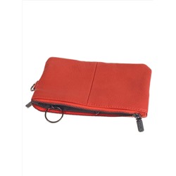 Женский кошелёк  из натуральной кожи, цвет коралловый