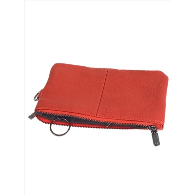 Женский кошелёк  из натуральной кожи, цвет коралловый