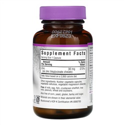 Bluebonnet Nutrition, цинк в хелатной форме, 90 растительных капсул