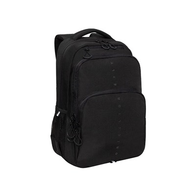 Рюкзак молодежный, 45×32×23 см, Grizzly 530, эргономичная спинка, отделение для ноутбука, чёрный, RU-530-1_1