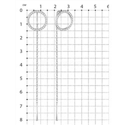 Серьги-продёвки из серебра с фианитами родированные 925 пробы 111028_001