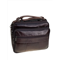 Сумка мужская  из натуральной кожи, цвет коричневый