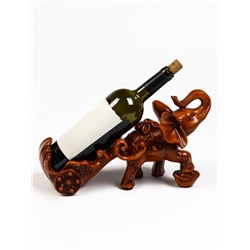 Подставка под бутылку TAKE IT EASY «Слон», полистоун под дерево, 34×13×20 см