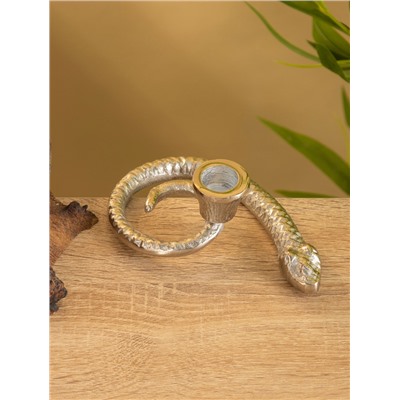 Подсвечник «Змейка», 15×9.5×5 см, алюминий