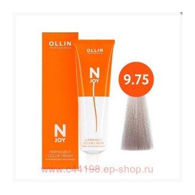 OLLIN "N-JOY" 9/75 – блондин коричнево-махагоновый, перманентная крем-краска для волос 100мл