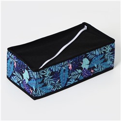 Органайзер для хранения белья Доляна «Тропики», 8 ячеек, 28×14×10 см, синий