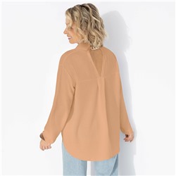 Рубашка с декоративной спинкой, Создала себя сама (бежевая)