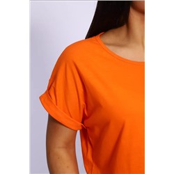 Футболка без рисунка с отворотами на рукавах, хлопок 100%, Арт. 561 НАТАЛИ, 1070920