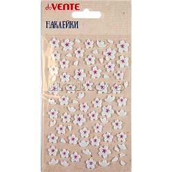 Набор наклеек для творчества из фетра "Tree with flowers" 9,5x15 см, самоклеящиеся, в пластиковом пакете с блистерным подвесом