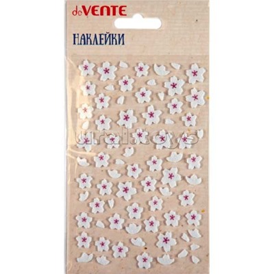 Набор наклеек для творчества из фетра "Tree with flowers" 9,5x15 см, самоклеящиеся, в пластиковом пакете с блистерным подвесом