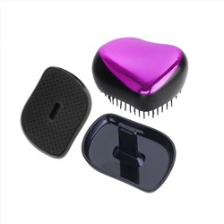 Nail Art Расчёска компактная металлик, розовый 12762