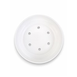 Горшок - бонсайница «Огма», для кактусов и суккулентов, 3 л, d=26 см, h=8 см, керамика, с поддоном, белый