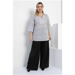 Блуза Легкость движения (бело-серая) Б12966-30М