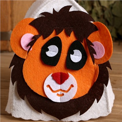 Шапка для бани и сауны «Лёвушка», полиэстер, детская