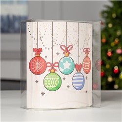 Светодиодная фигура «Ёлочные шары» 17×20×8 см, картон, батарейка ААх2 (не в комплекте), свечение тёплое белое