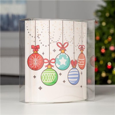 Светодиодная фигура «Ёлочные шары» 17×20×8 см, картон, батарейка ААх2 (не в комплекте), свечение тёплое белое