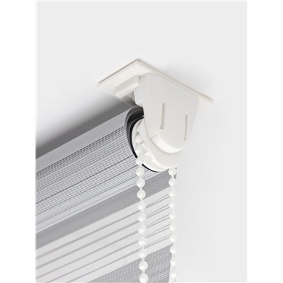 Штора рулонная 50×160 см «День и Ночь», по полотну 46×160 см, цвет стальной