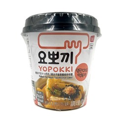 Токпокки с соусом из икры минтая и майонеза (стакан) Pollock Roe Mayo Topokki Yopokki, Корея, 118 г Акция