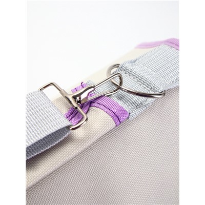 Сумка-переноска с органайзером и окном, 45×24×34 см, бело-сиреневая