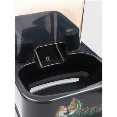 Автокормушка, 1.5 л, нескользящее основание, чёрная