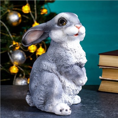 Садовая фигура из полистоуна «Зайка-лапочка», 24×18×17 см